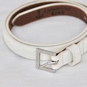 Land’s End Kids Glittery White Belt, One Size
